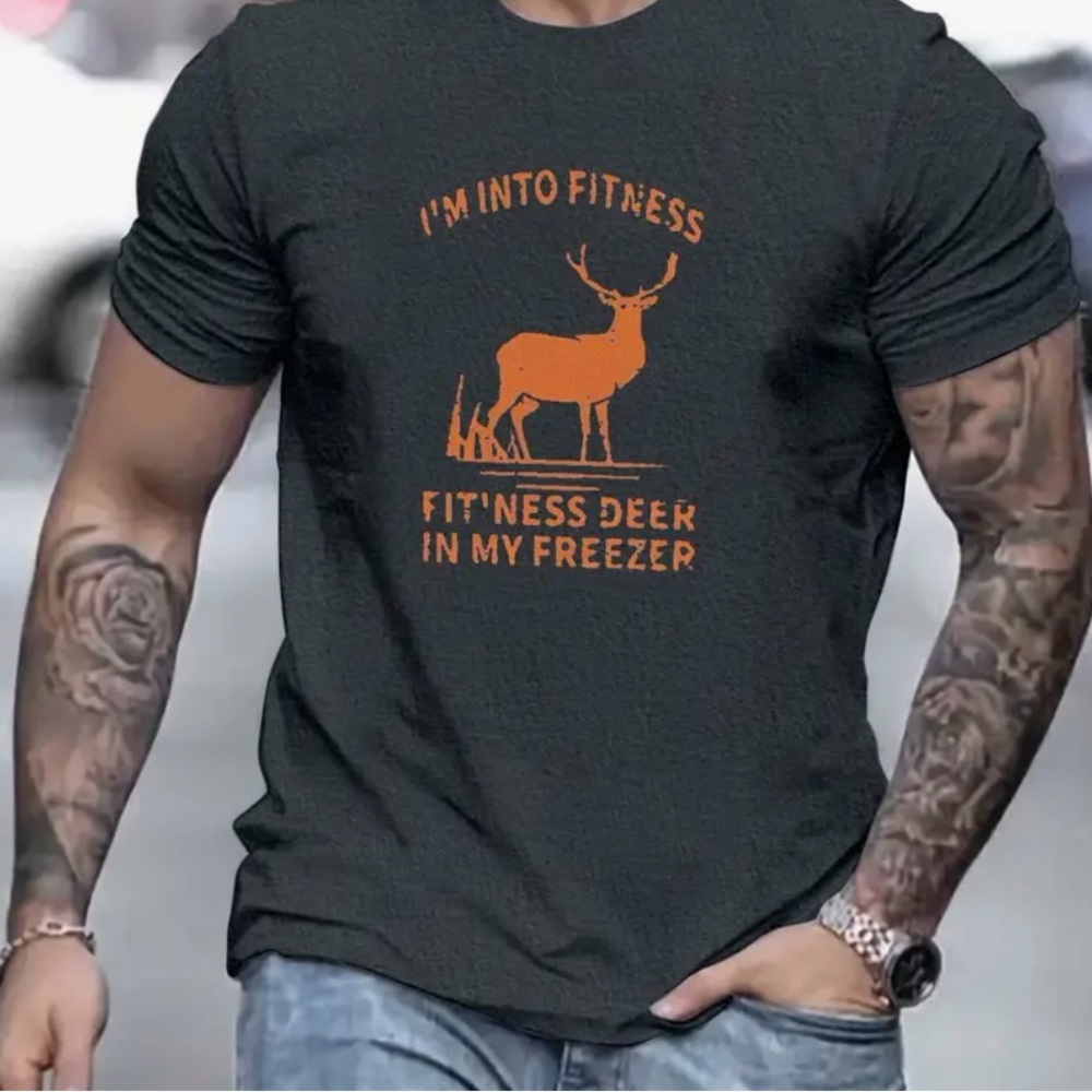 Men's "I'm into Fitness" Graphic T-Shirt Size 2XL